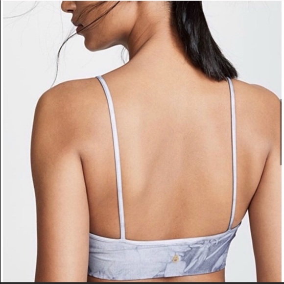 Spiritual Gangster Gray Marble Scoop Neck Brami - Picture 5 of 9